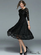 Slim Lace Casual Party Dress image 3