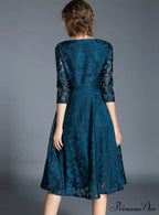 Slim Lace Casual Party Dress image 2