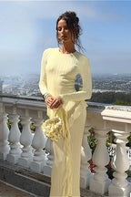 Slim Ruffled Hem Elegant Maxi Dress image 2