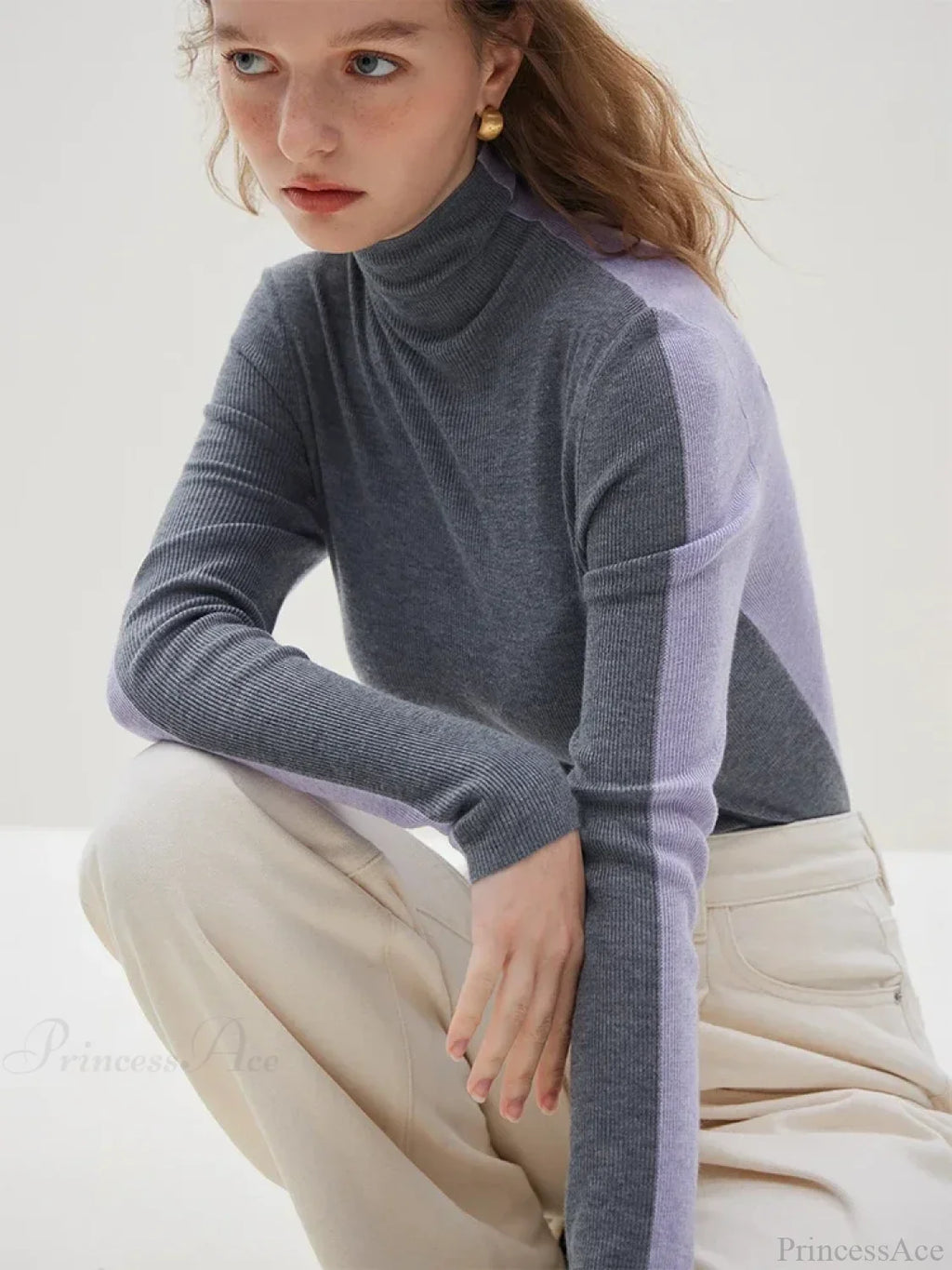 Slim Style Two - wear High Turtleneck Sweater image 1