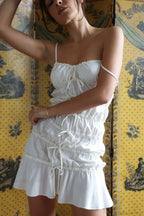 Sling Pleated See-Through Mini Dress image 4