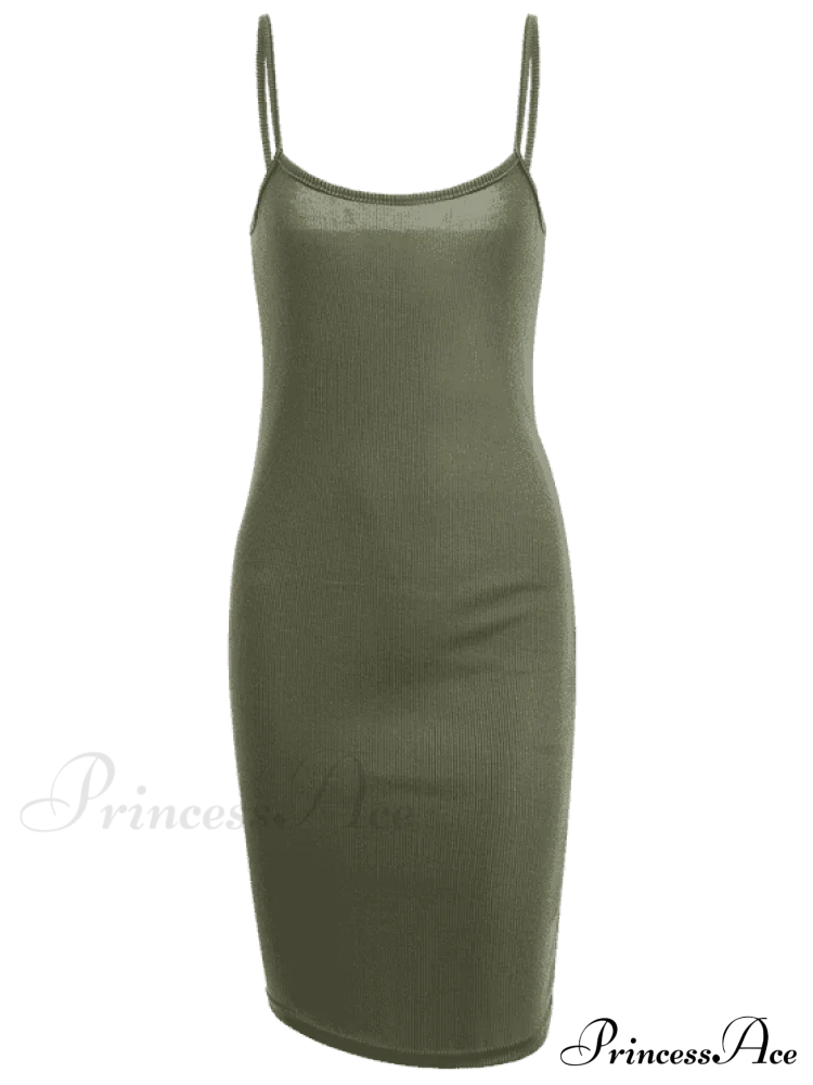 Slip Bodycon Ribbed Slit Dress image 6