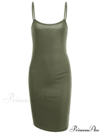 Slip Bodycon Ribbed Slit Dress image 6