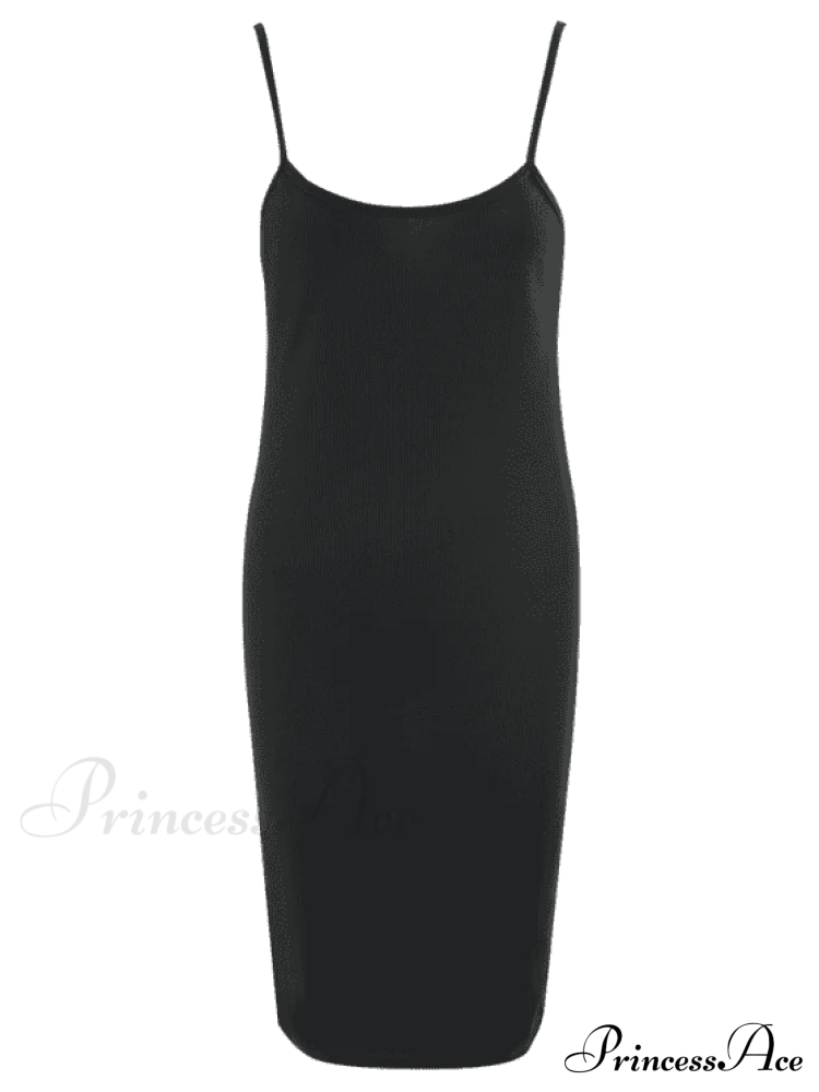 Slip Bodycon Ribbed Slit Dress image 4