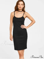Slip Bodycon Ribbed Slit Dress image 1