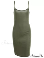 Slip Bodycon Ribbed Slit Dress image 8