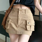 Slip Denim High Waist Skirt image 4