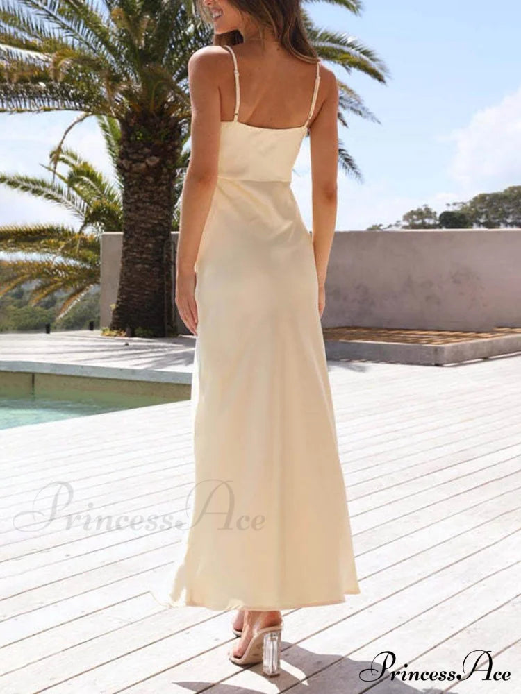 Slit Elegant Suspender Dress image 9