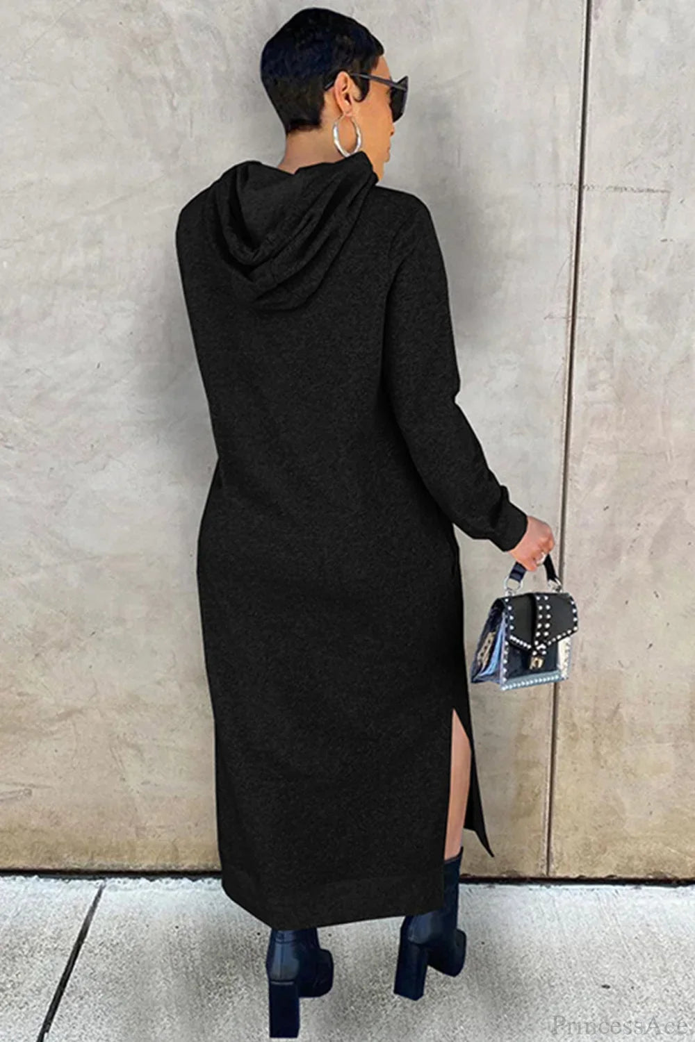 Slit Hem Hoodie Dress image 7