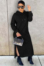 Slit Hem Hoodie Dress image 6