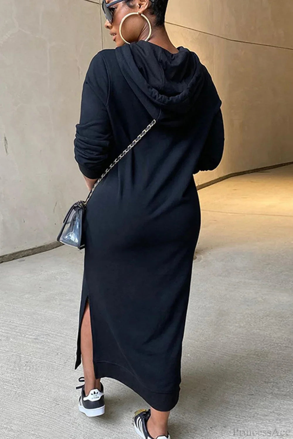 Slit Hem Hoodie Dress image 8