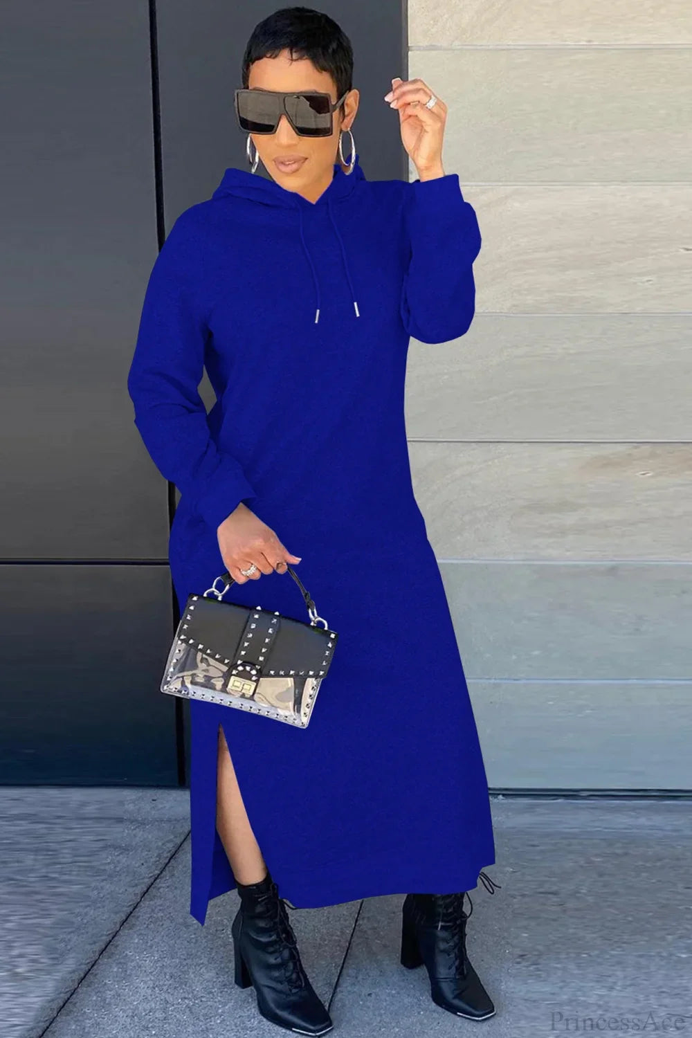 Slit Hem Hoodie Dress image 9