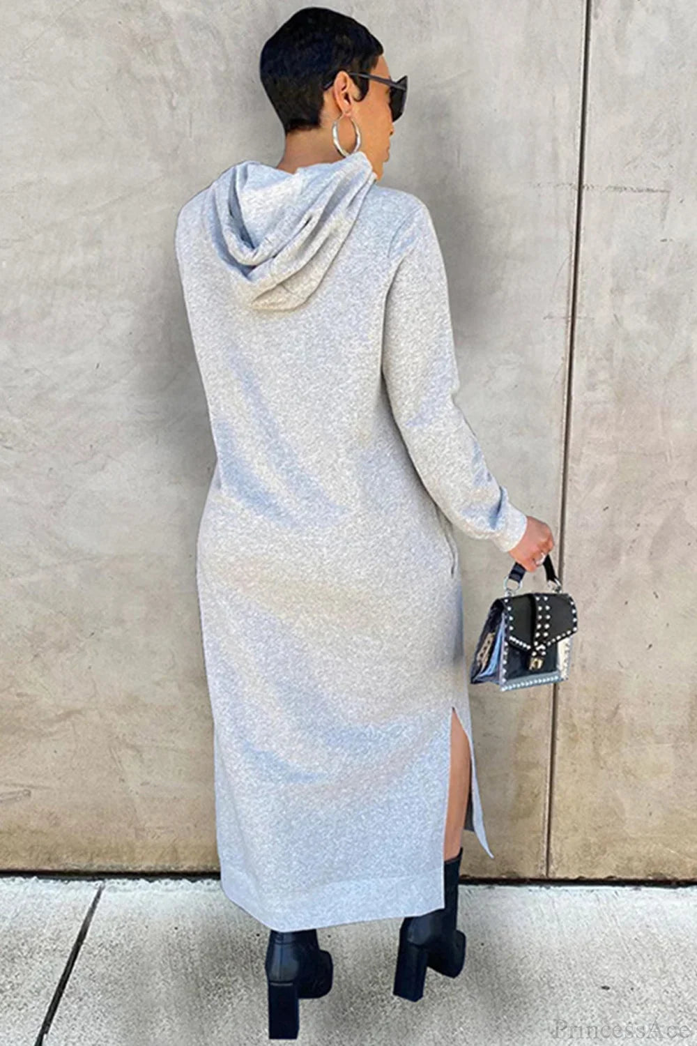 Slit Hem Hoodie Dress image 4