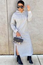 Slit Hem Hoodie Dress image 3