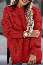 Slit Neck Round Sweater image 4