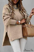 Slit Neck Round Sweater image 6