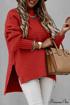 Slit Neck Round Sweater image 5