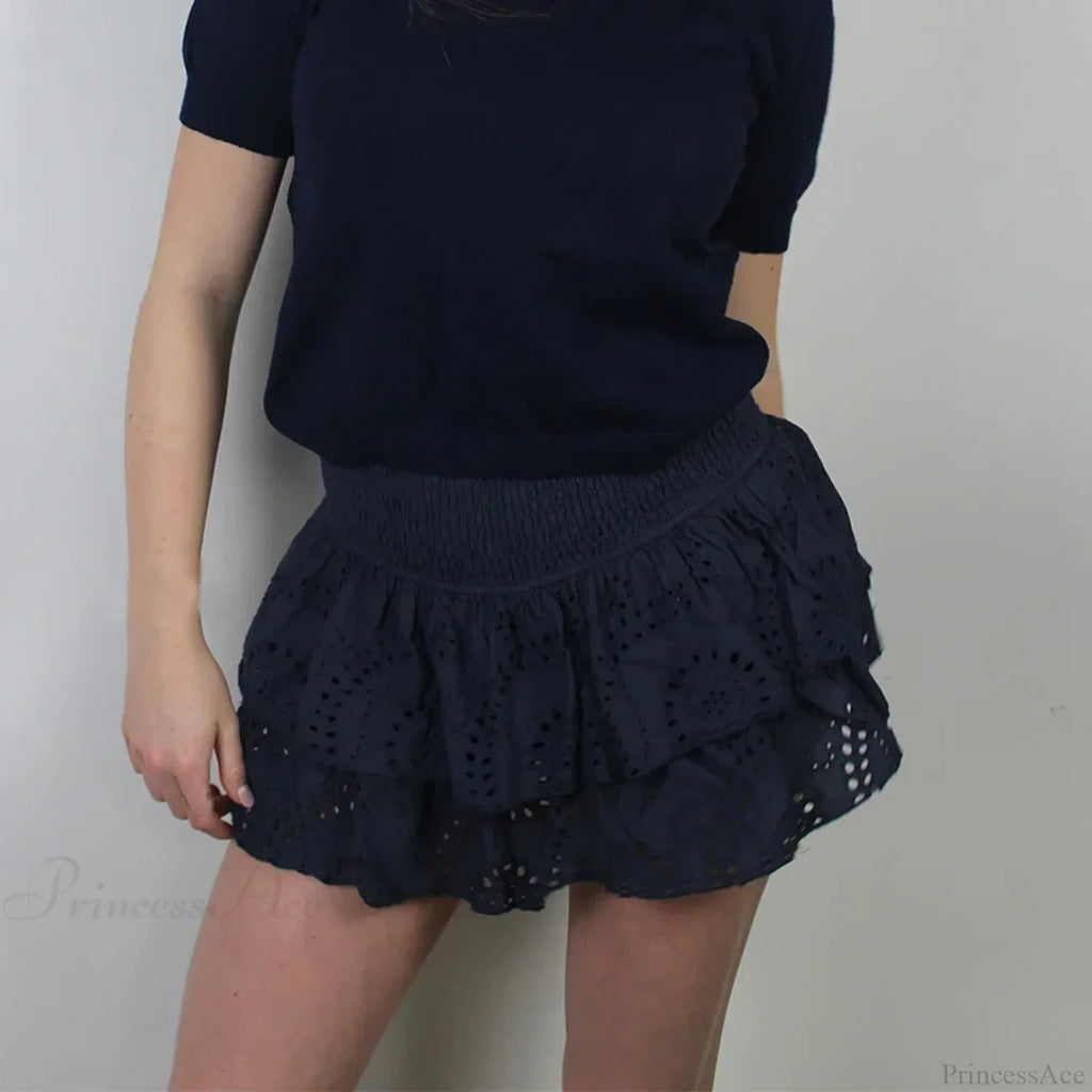 Smocked Boho Beach Ruffle Skirt image 6