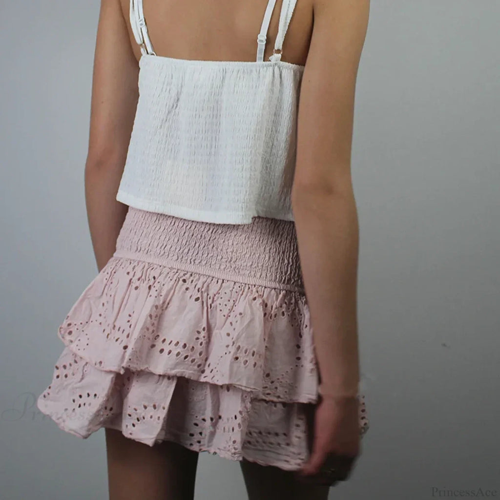 Smocked Boho Beach Ruffle Skirt image 5