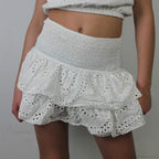 Smocked Boho Beach Ruffle Skirt image 2