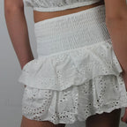 Smocked Boho Beach Ruffle Skirt image 4