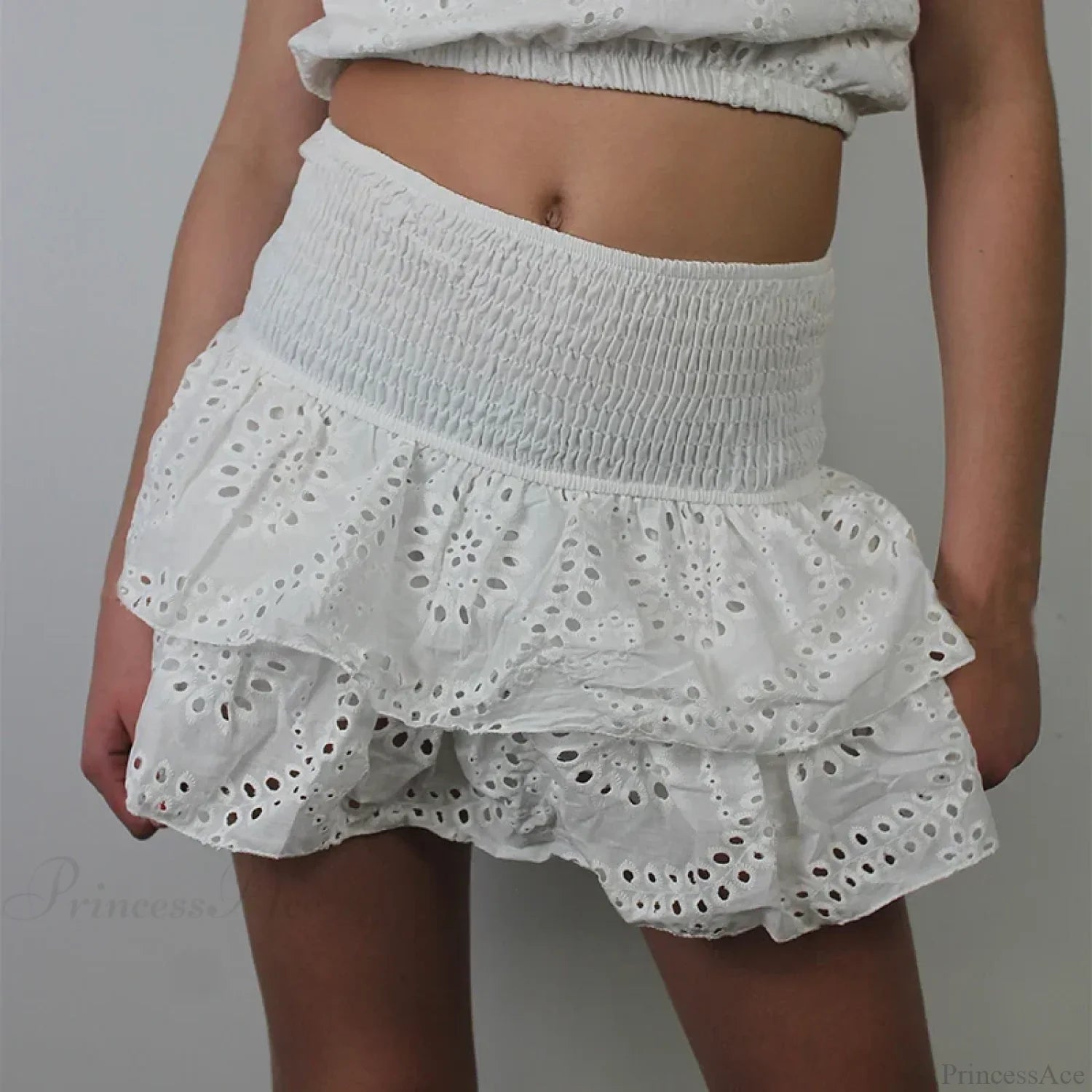 Smocked Boho Beach Ruffle Skirt image 9
