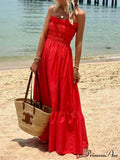 Smocked Bust Off Charming Shoulder Vacation Maxi Dress image 1