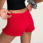 Smocked Ruffled Elastic Waist Short image 4