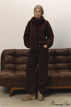 Soft Wool Crew Neck Loose Slouchy Sweater image 4