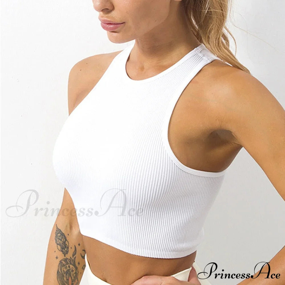 Solid Basic Seamless Streetwear Tank Tops image 1