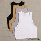 Solid Basic Seamless Streetwear Tank Tops image 2