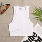 Solid Basic Seamless Streetwear Tank Tops image 4