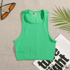 Solid Basic Seamless Streetwear Tank Tops image 15