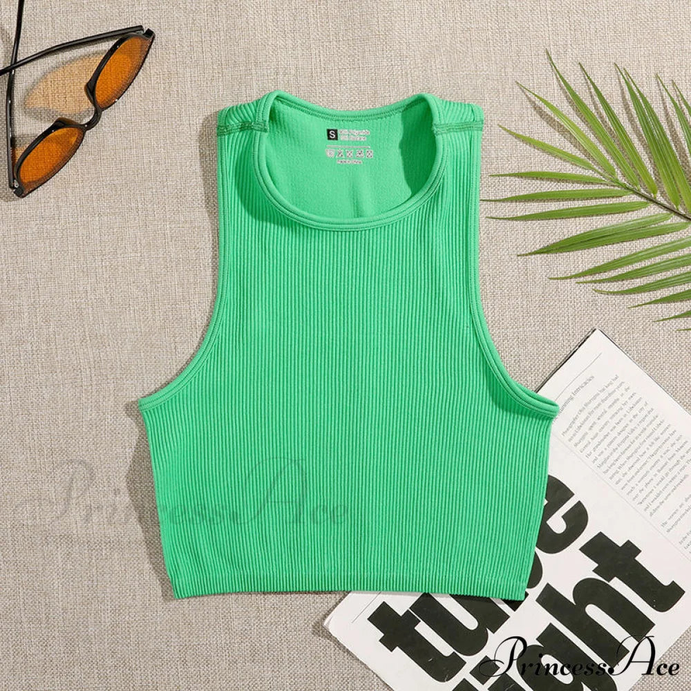 Solid Basic Seamless Streetwear Tank Tops image 15