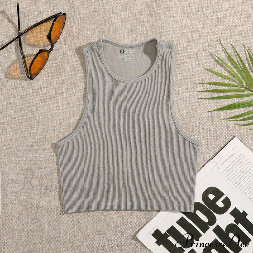 Solid Basic Seamless Streetwear Tank Tops image 11