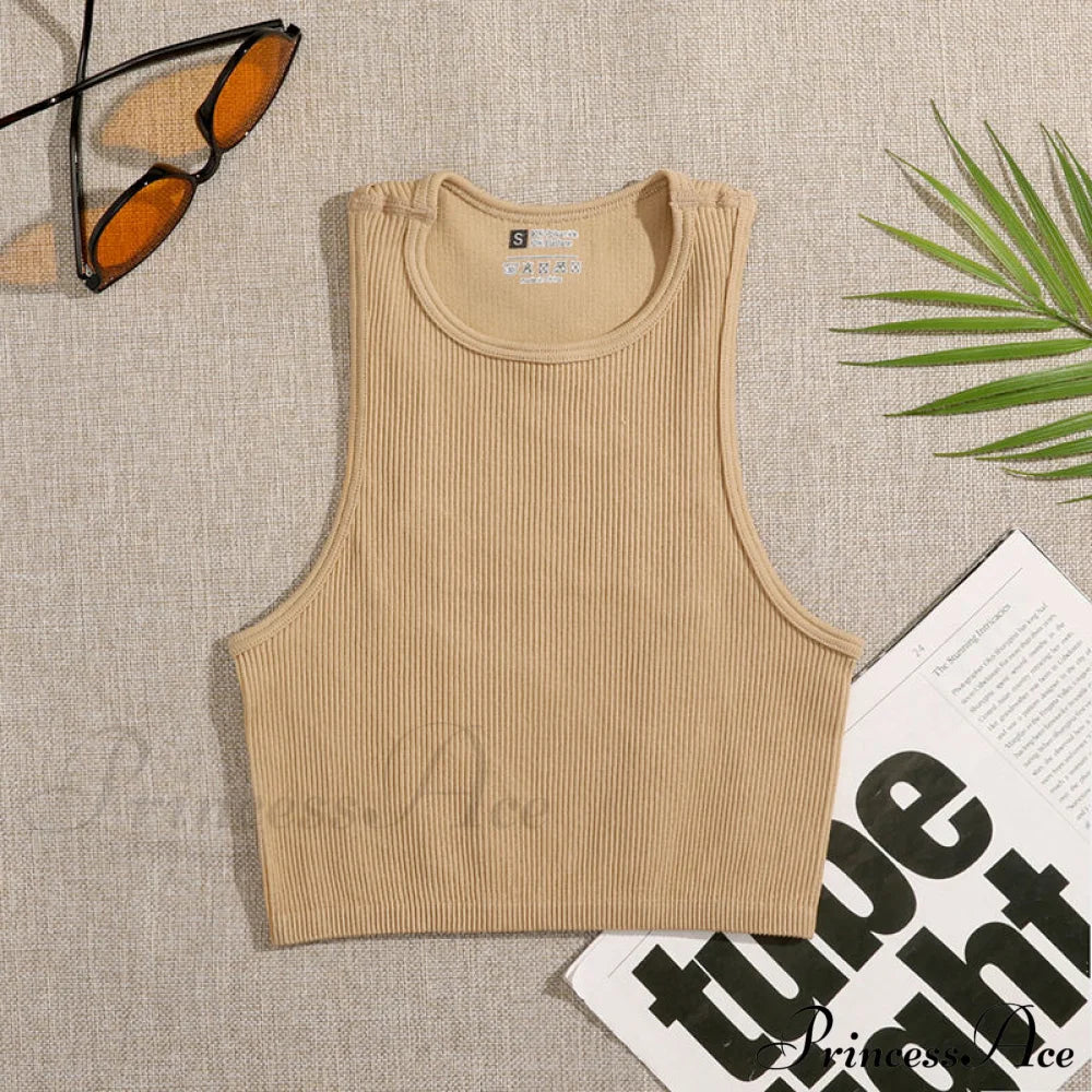Solid Basic Seamless Streetwear Tank Tops image 16