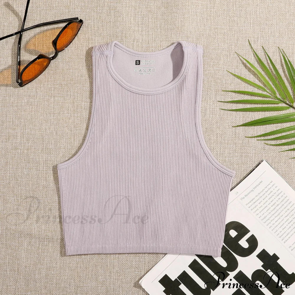 Solid Basic Seamless Streetwear Tank Tops image 7