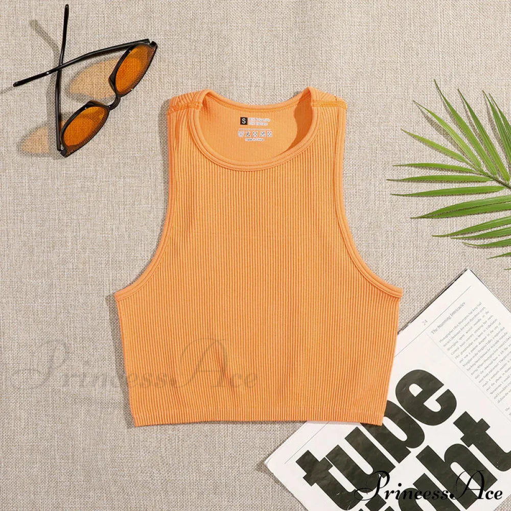 Solid Basic Seamless Streetwear Tank Tops image 17
