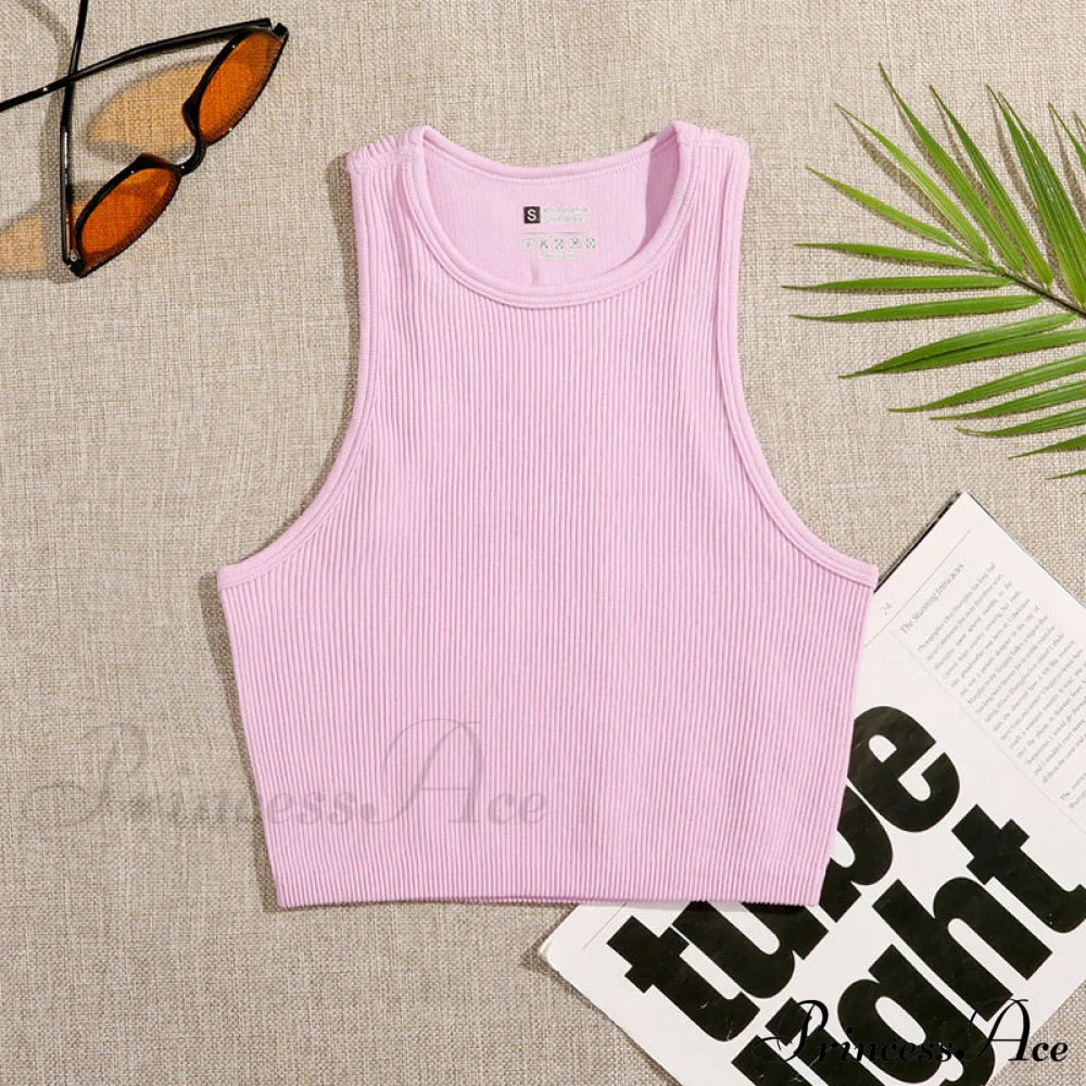 Solid Basic Seamless Streetwear Tank Tops image 18