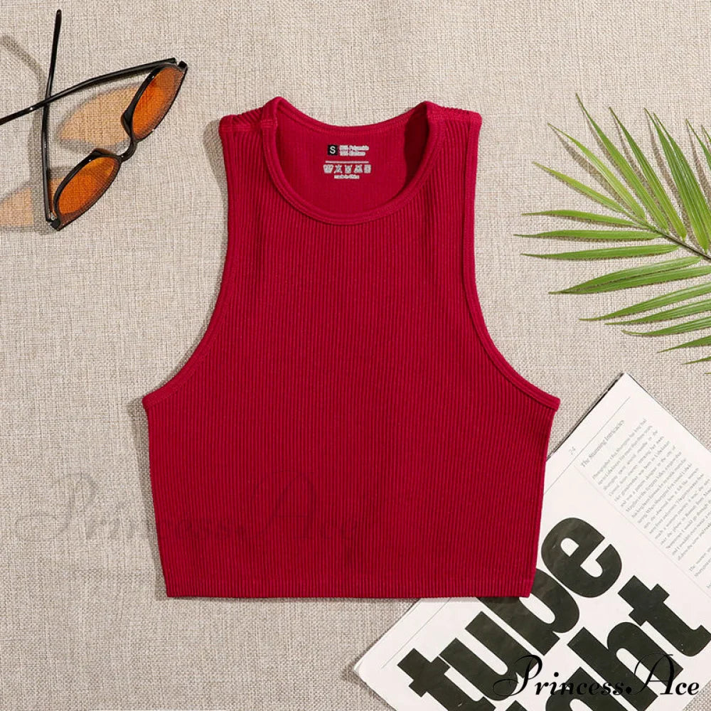 Solid Basic Seamless Streetwear Tank Tops image 19