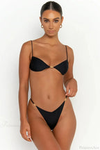Solid Bikini Set Women Swimsuit With Ties Bikini Set image 2
