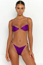 Solid Bikini Set Women Swimsuit With Ties Bikini Set image 1