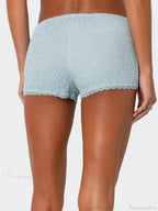 Solid Bow Patchwork Lace Short image 3
