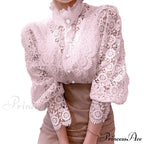 Solid Button Stand Collar Plus Size Blouse image 8