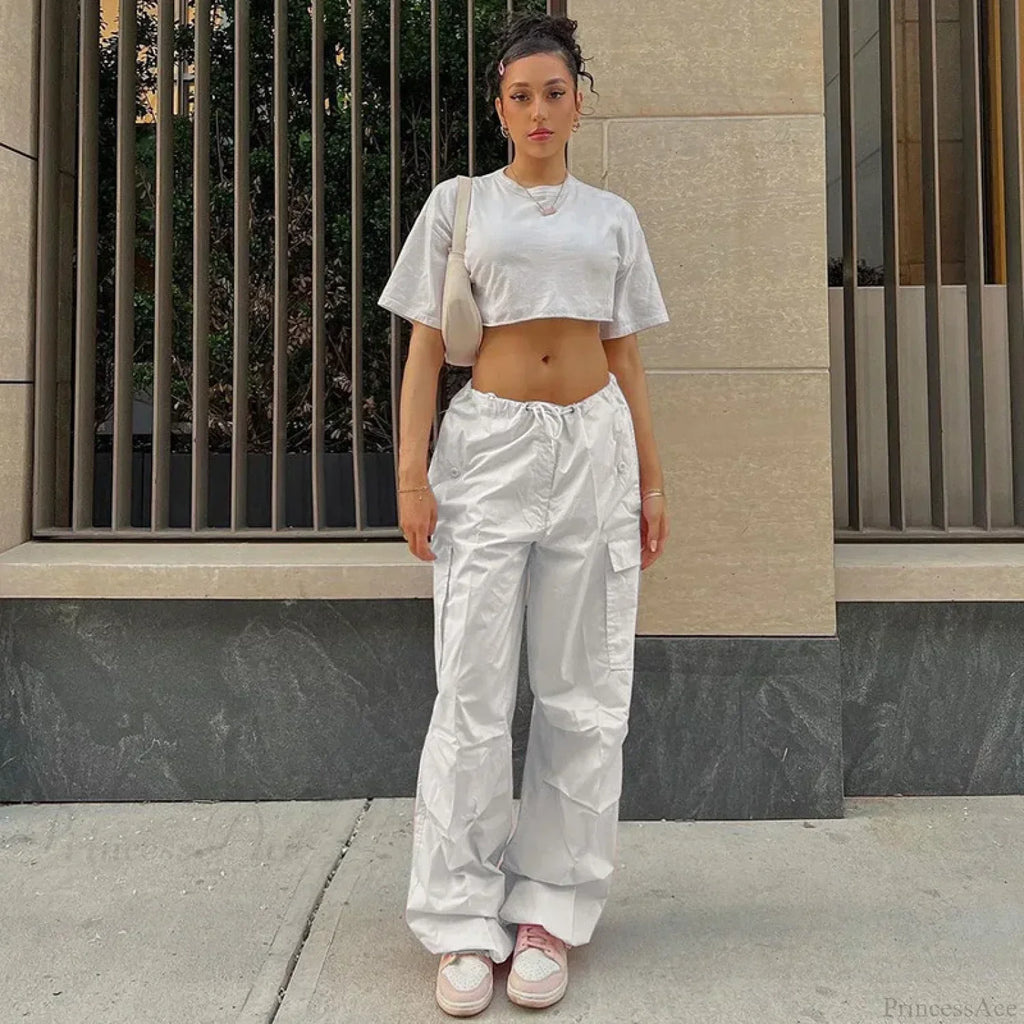 Solid Cargo Streetwear Slim Drawstring Pant image 2