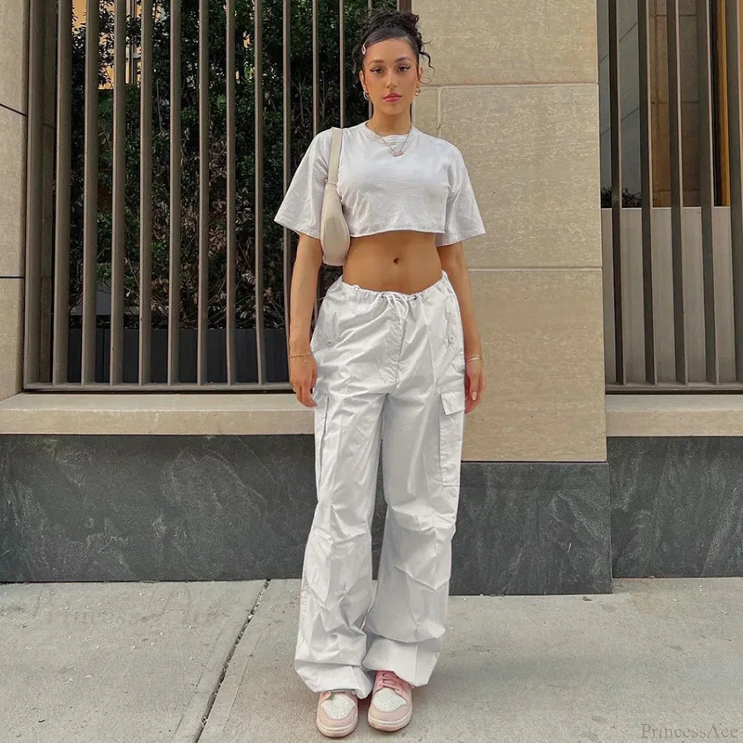 Solid Cargo Streetwear Slim Drawstring Pant image 2