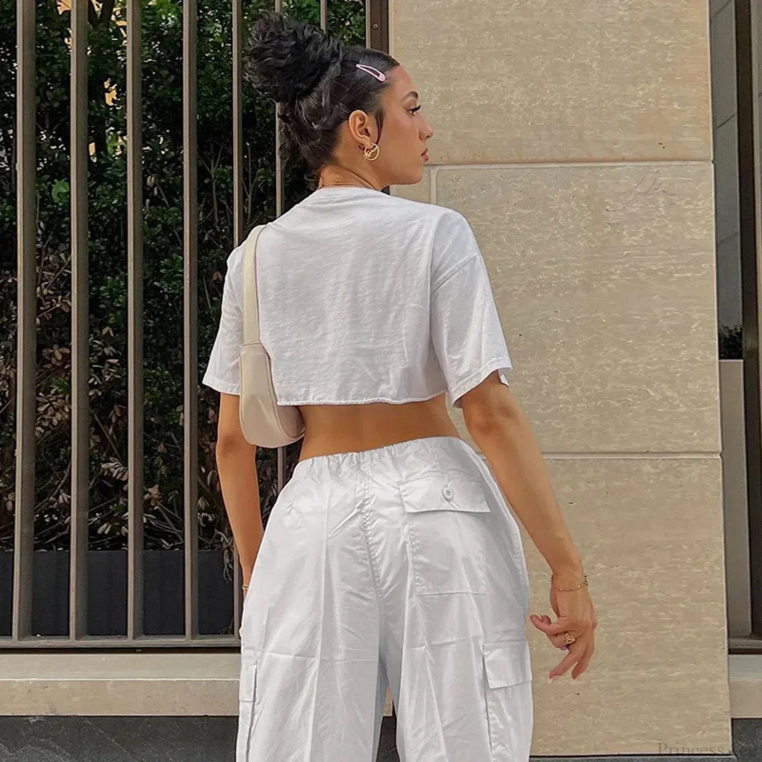 Solid Cargo Streetwear Slim Drawstring Pant image 4