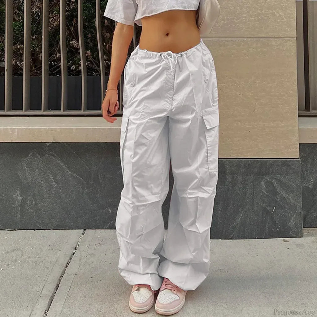 Solid Cargo Streetwear Slim Drawstring Pant image 1