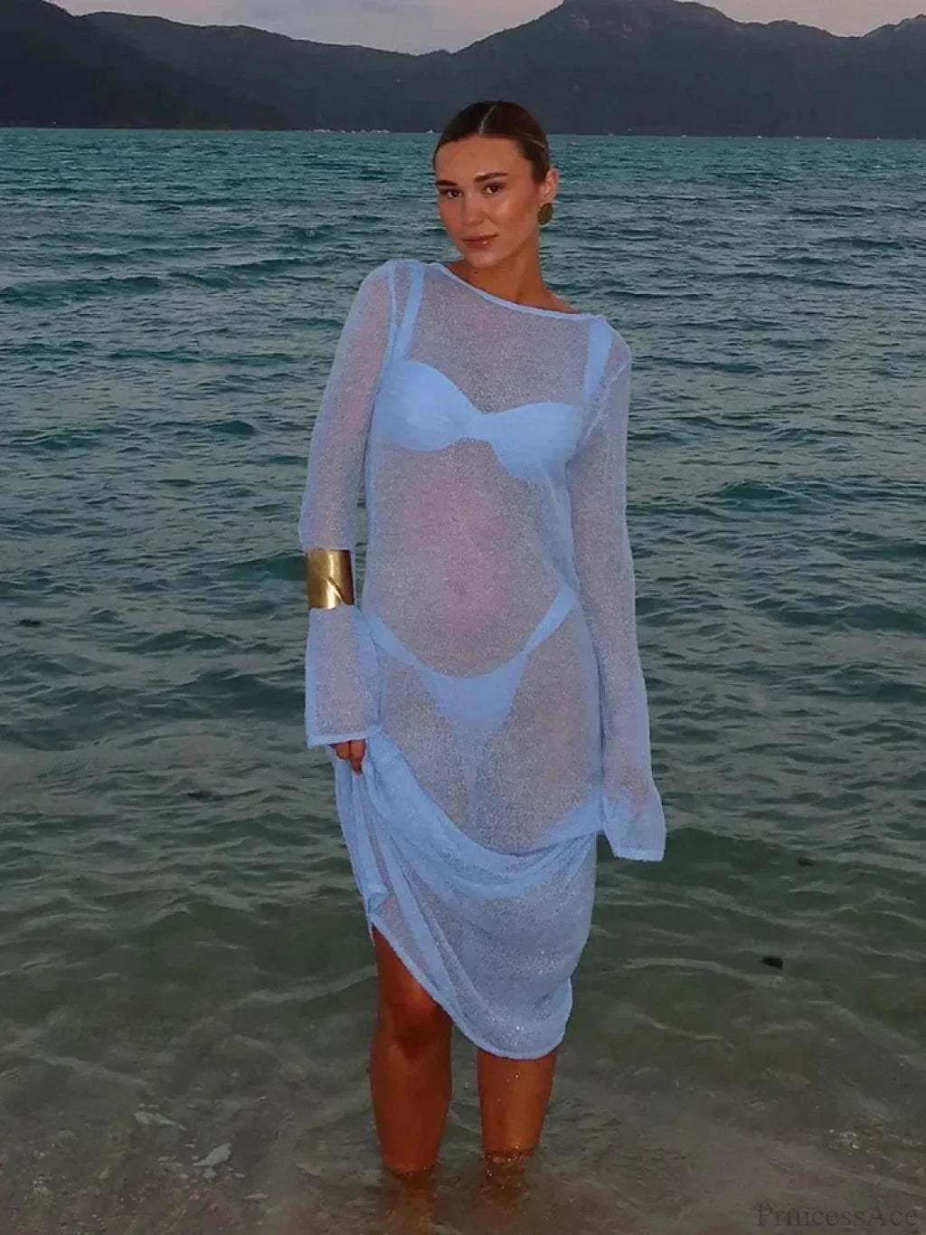 Solid Chic See Through Bikini Cover Up image 1