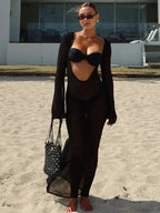 Solid Chic See Through Bikini Cover Up image 4